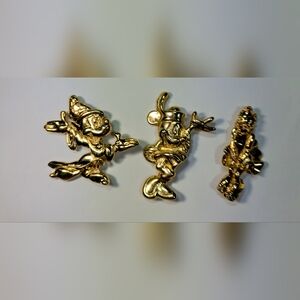 Wendy gell Disney 1980s three brooches Mickey  Minnie and Daisy .